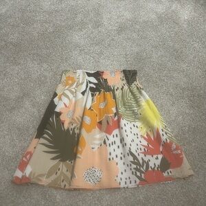 LOFT Multicolor Floral Skirt